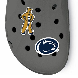 rubber clog charms 2pk Penn State Nittany Lion Mascot and Penn State Athletic Logo